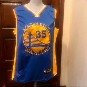Blue and yellow Golden State Warriors Kevin durant jersey size XXL